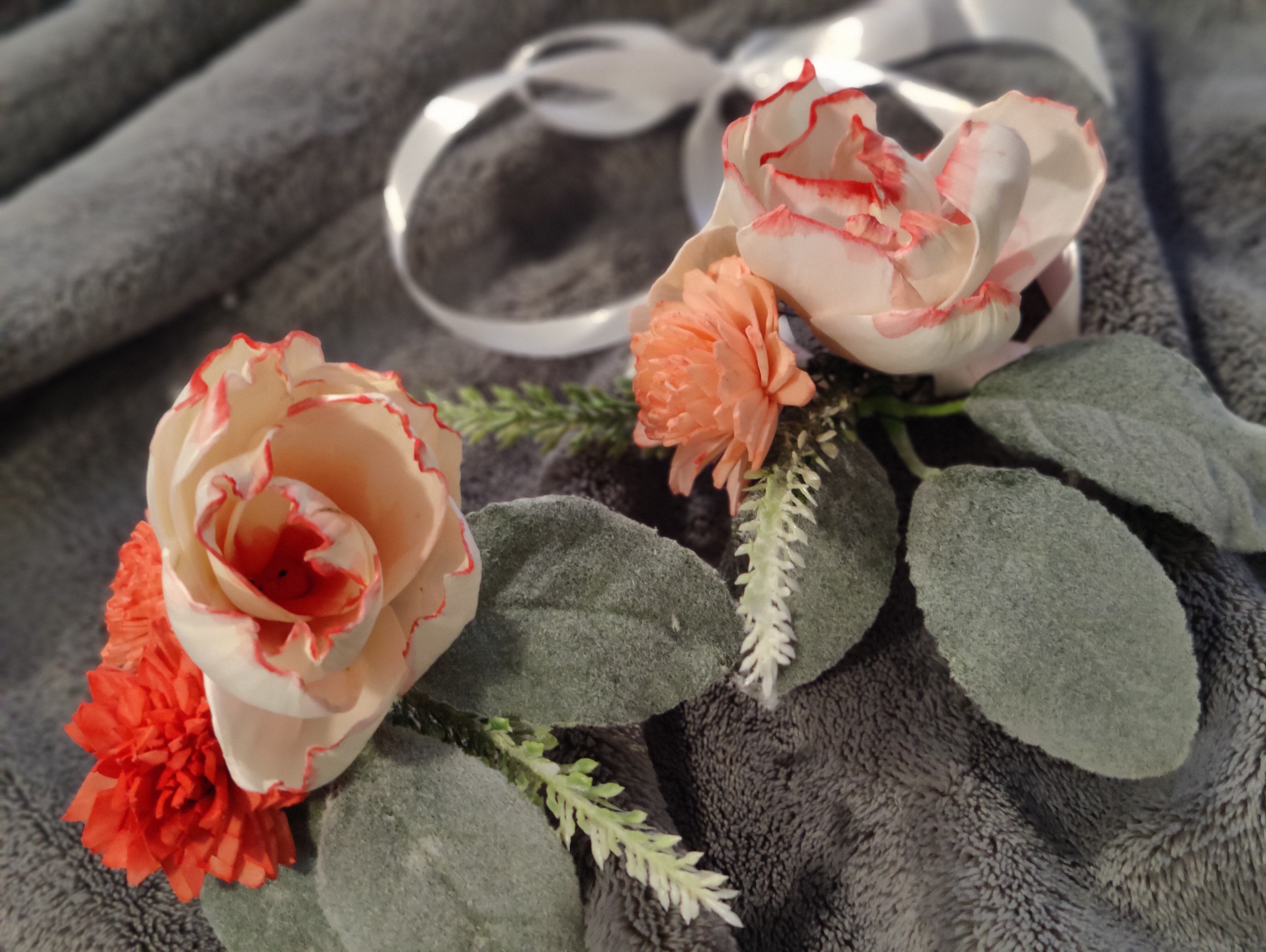 ruffled white and red peony dance bundle